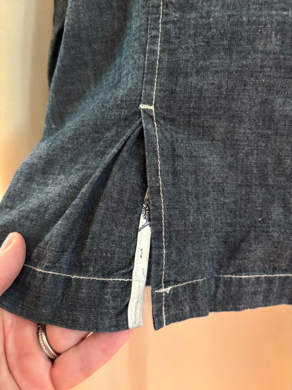 J. Jill Chambray Button-Up Jacket in Indigo - Picture 7 of 8